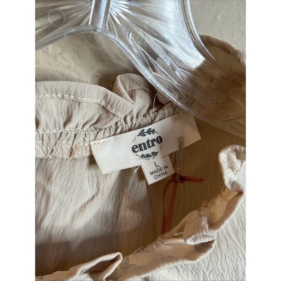 Entro Top Embroidered Puff Sleeves Size J-Was vibes NWT Beautiful Elegant - Picture 9 of 13